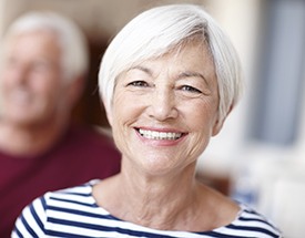 Senior woman with natural looking dentures