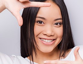 Young woman showing off her bright smile