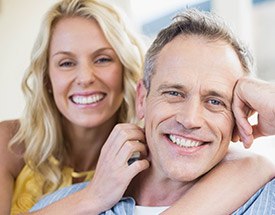 Happy senior couple with picture-perfect smiles