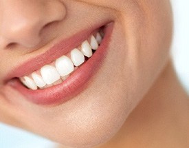 Closeup of a woman smiling