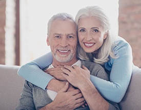 Couple after dental implant post-op instructions in Cumming