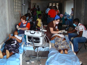 Rows of patients