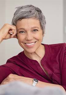 Mature woman smiling