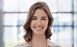 Woman with healthy teeth and gums