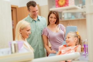 Young girl at dentist