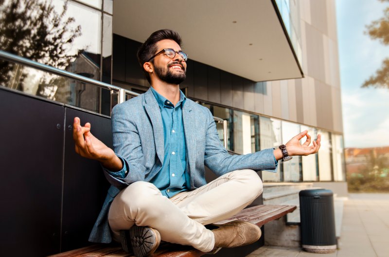 man mentally preparing in Cumming